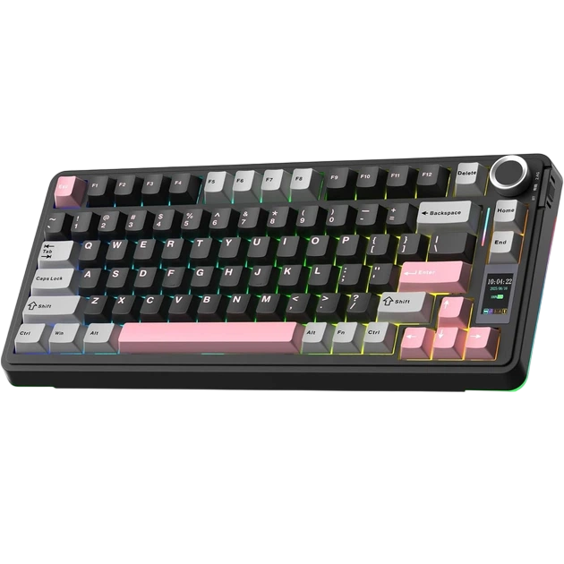 Клавіатура бездротова Aula S75 Pro Black Grey Pink (S75PRO-BGP) - Фото 1 Клавіатура бездротова Aula S75 Pro Black Grey Pink (S75PRO-BGP) - зображення 1