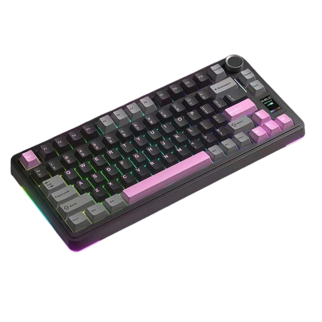 Клавіатура бездротова Aula S75 Pro Black Grey Pink (S75PRO-BGP) - Фото 3 Клавіатура бездротова Aula S75 Pro Black Grey Pink (S75PRO-BGP) - зображення 3