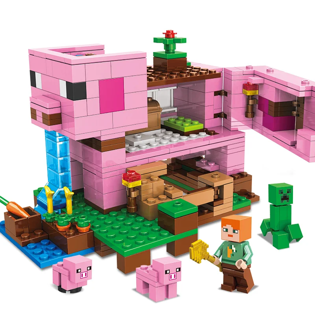 Конструктор Minecraft АА8004 Дом-свинья 387 деталей Майнкрафт MineWorld My World - изображение 4