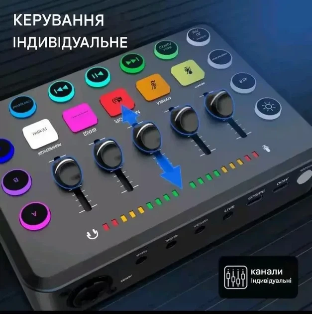 Внешняя звуковая карта F11 - 5 канальный микшер, аудиоинтерфейс, Bluetooth, адаптер Live Sound Card USB-гарнитура для микрофона - Фото 3 Внешняя звуковая карта F11 - 5 канальный микшер, аудиоинтерфейс, Bluetooth, адаптер Live Sound Card USB-гарнитура для микрофона - изображение 3