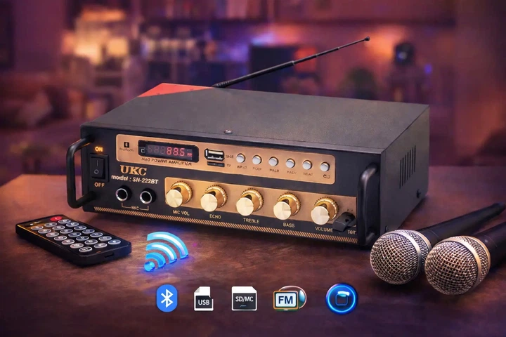 Універсальний підсилювач UKC AMP SN-222 BT 2 канали Bluetooth 4.0 - Фото 4 Універсальний підсилювач UKC AMP SN-222 BT 2 канали Bluetooth 4.0 - зображення 4