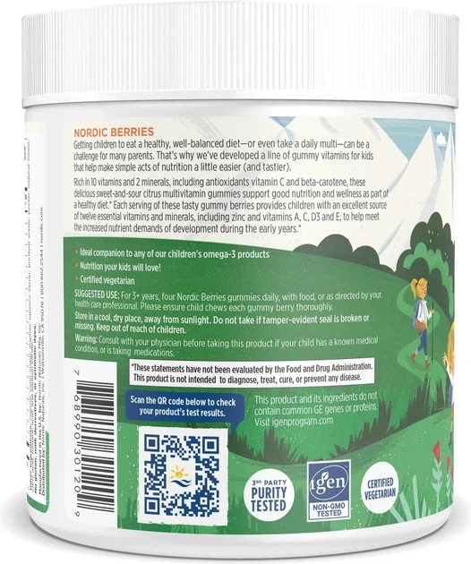 Дієтична добавка Nordic Naturals Nordic Berries Цитрус 120 жувальних таблеток (768990301209) - зображення 2