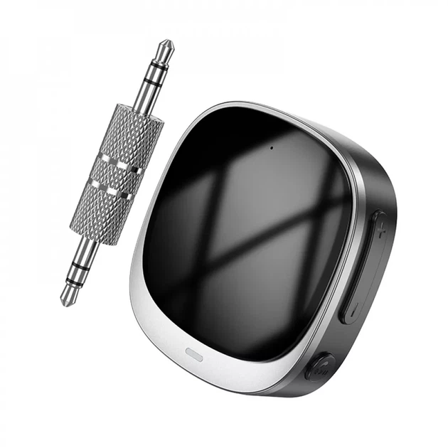 Bluetooth адаптер ресивер для автомобіля та аудіосистем Hoco E80 AUX 3.5 мм з індикацією заряду Чорний - зображення 4