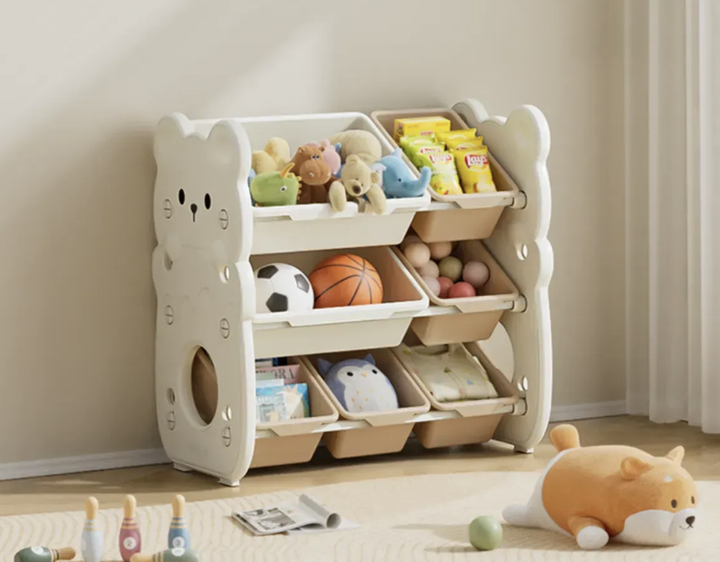 Стелаж монтессорі KiviBaby "Bear Deluxe" молочний\білий XXSNJ-02 - Фото 1 Стелаж монтессорі KiviBaby "Bear Deluxe" молочний\білий XXSNJ-02 - изображение 1