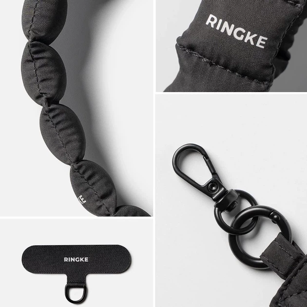 Кільце-тримач Ringke Holder & Puffer Hand Strap Calm Black (8800328813809) - Фото 3 Кільце-тримач Ringke Holder & Puffer Hand Strap Calm Black (8800328813809) - зображення 3