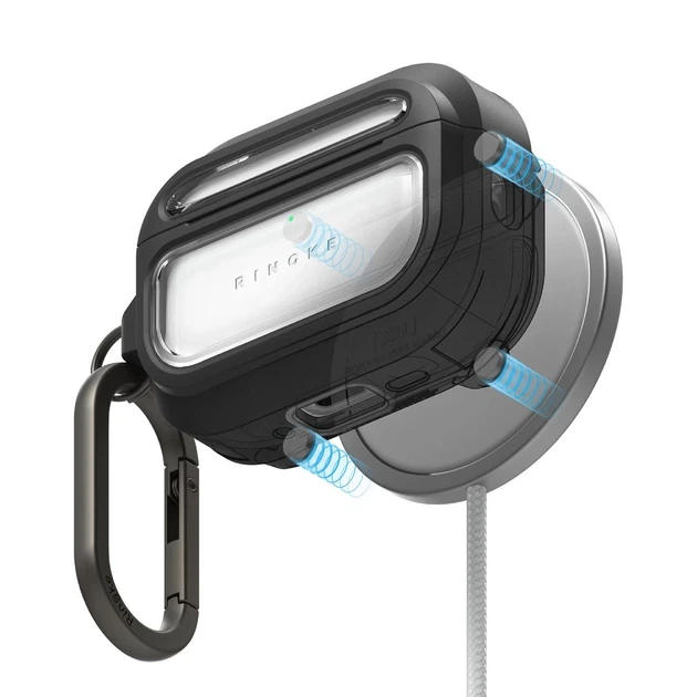 Чохол Ringke UX Magnetic для AirPods Pro 3 Black/Clear with MagSafe (8800293859444) - Фото 2 Чохол Ringke UX Magnetic для AirPods Pro 3 Black/Clear with MagSafe (8800293859444) - зображення 2