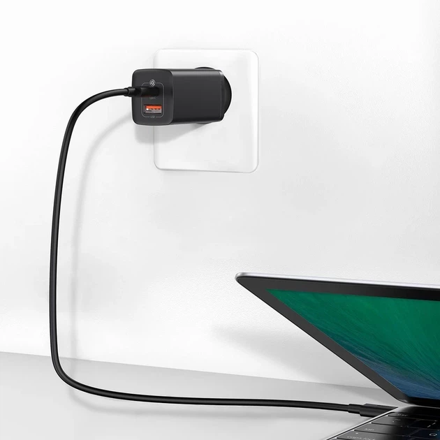 Мережевий зарядний пристрій Baseus GaN2 Lite QC 65W USB-C | USB-A Black (CCGAN2L-B01) - зображення 11
