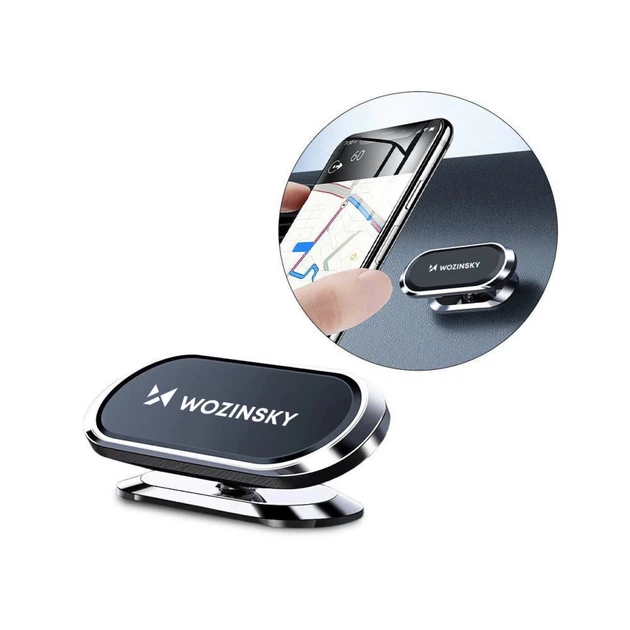 Автодержатель Wozinsky Adhesive Magnetic 360 Car Dashboard Silver (WMH-06) - Фото 1 Автодержатель Wozinsky Adhesive Magnetic 360 Car Dashboard Silver (WMH-06) - изображение 1