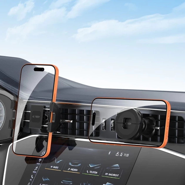 Автодержатель Tech-Protect N62 2in1 Universal & Magnetic Dashboard & Vent Car Mount Black with MagSafe (5906302353057) - Фото 9 Автодержатель Tech-Protect N62 2in1 Universal & Magnetic Dashboard & Vent Car Mount Black with MagSafe (5906302353057) - изображение 9