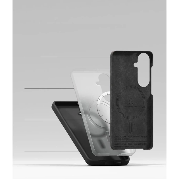 Чехол Ringke Silicone Magnetic для Samsung Galaxy S26 Plus с MagSafe Black (8800328815216) - изображение 6