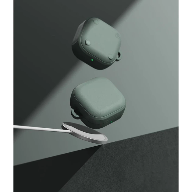 Чохол для навушників Ringke Onyx Magnetic для Samsung Galaxy Buds 4 / 4 Pro Sage Green with MagSafe (8800328816831) - зображення 3