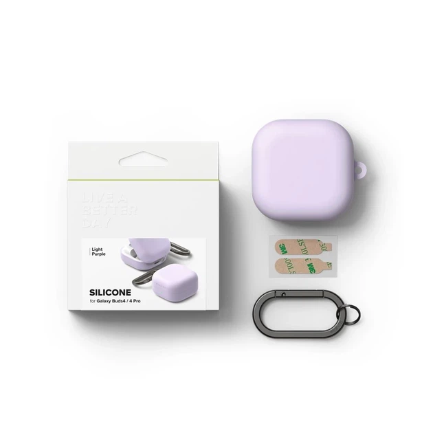 Чохол для навушників Ringke Silicone для Samsung Galaxy Buds 4 / 4 Pro Light Purple (8800328816794) - зображення 6