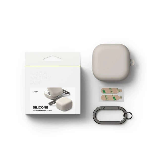 Чохол для навушників Ringke Silicone для Samsung Galaxy Buds 4 / 4 Pro Stone (8800328816787) - Фото 6 Чохол для навушників Ringke Silicone для Samsung Galaxy Buds 4 / 4 Pro Stone (8800328816787) - зображення 6