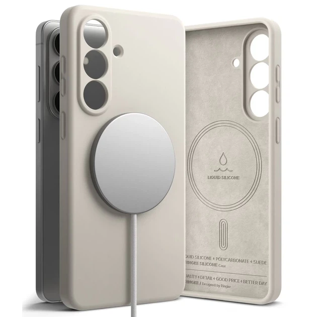 Чехол Ringke Silicone Magnetic для Samsung Galaxy S26 Plus с MagSafe Stone (8800328815278) - Фото 1 Чехол Ringke Silicone Magnetic для Samsung Galaxy S26 Plus с MagSafe Stone (8800328815278) - изображение 1