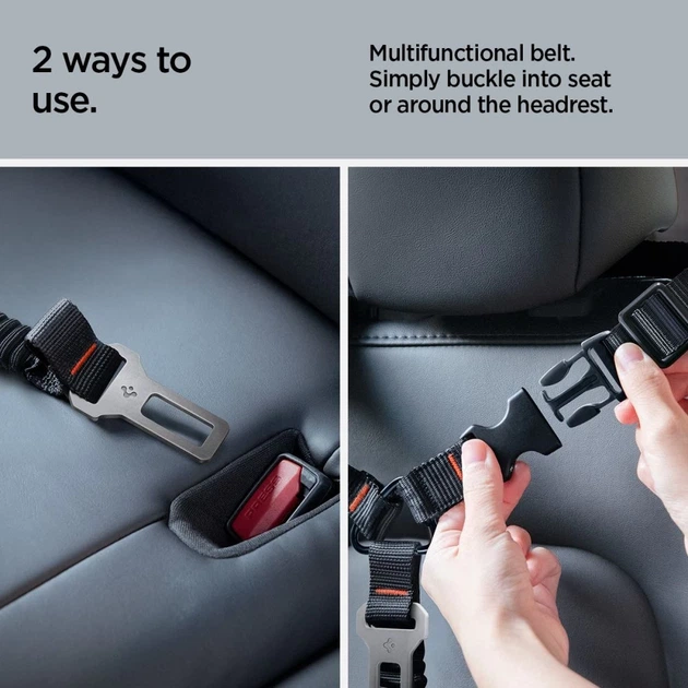 Uchwyt samochodowy Spigen PS100 Universal Car Seat Belt Holder for Pets Black (8809971237567) - obraz 11
