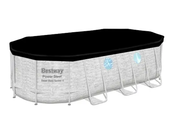 Овальный каркасный бассейн Bestway, 549×274×122 см, 13420л, с картриджным фильтром, лестницей и тентом - изображение 3