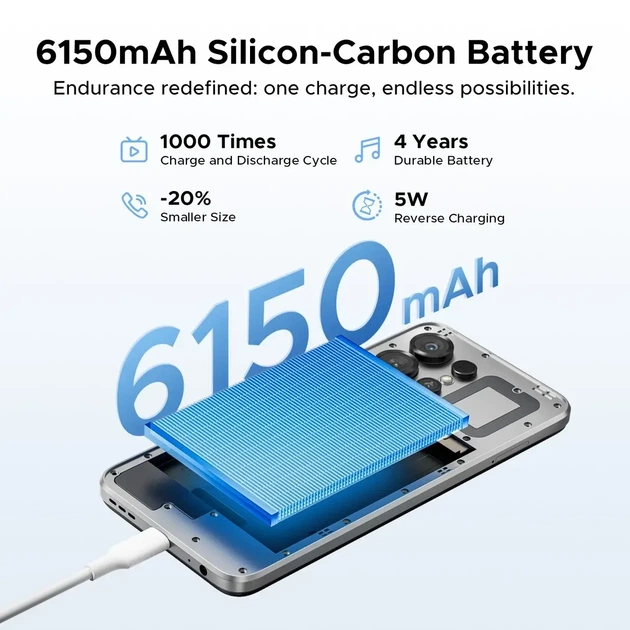 Смартфон DOOGEE Note 56X Pro 32/128GB, Android 16, NFC, 6150 мАг