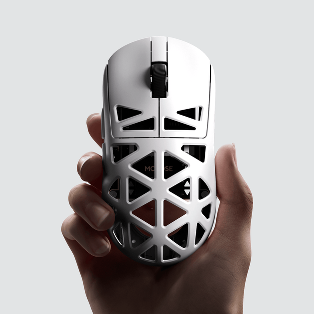 Бездротова ігрова мишка MCHOSE A7X Ultra Magnesium Alloy / PAW 3950 TI / 42 000 DPI / Tri-mode / White / Білий - зображення 2