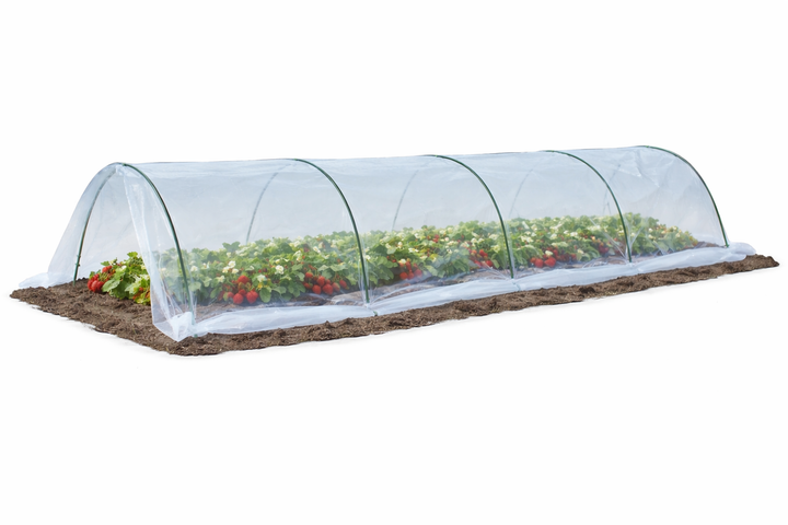 Садовая плёночная теплица 1.5x4 м Garden Line EVA5417 арочный туннель для растений парник для рассады овощей теплица для дачи и огорода фольгированный укрывной мини парник защита от ветра дождя солнца компактная складная теплица - изображение 3