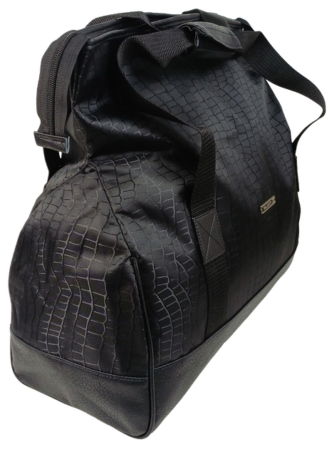 Дорожня Сумка Саквояж 25l Wallaby Чорна Під Крокодила (385529) - зображення 7