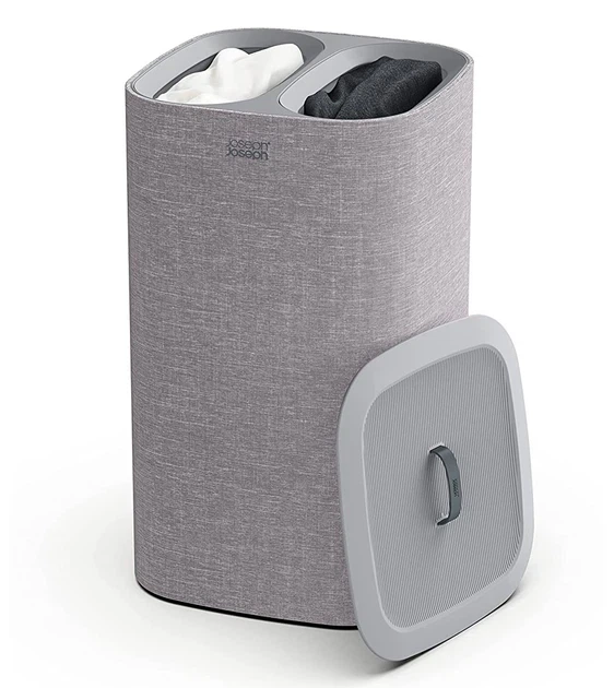 Кошик для білизни роздільний Joseph Joseph Tota 60 л Grey 50001 (01000977) - Фото 1 Кошик для білизни роздільний Joseph Joseph Tota 60 л Grey 50001 (01000977) - зображення 1