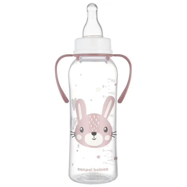 Бутылочка для кормления Canpol babies CUTE ANIMALS стандартная с ручками 250 мл розовая (11/845_pin) - Фото 2 Бутылочка для кормления Canpol babies CUTE ANIMALS стандартная с ручками 250 мл розовая (11/845_pin) - изображение 2