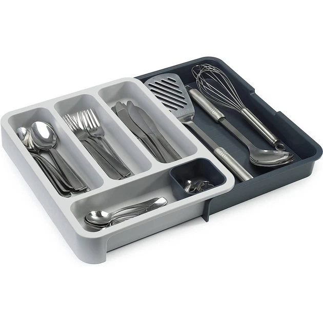 Лоток для столовых приборов Joseph Joseph DrawerStore Grey 85042 (01060082) - Фото 1 Лоток для столовых приборов Joseph Joseph DrawerStore Grey 85042 (01060082) - изображение 1