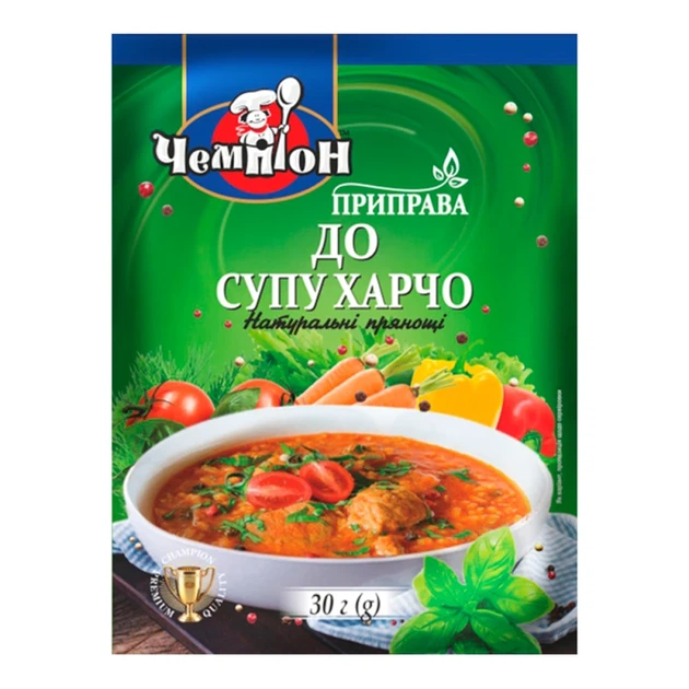 Приправа Чемпіон До супу харчо 30 г - Фото 1 Приправа Чемпіон До супу харчо 30 г - зображення 1