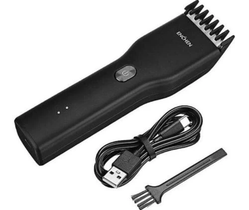 Машинка для стрижки Xiaomi Enchen Boost + Накидка + ножницы, Black - изображение 3