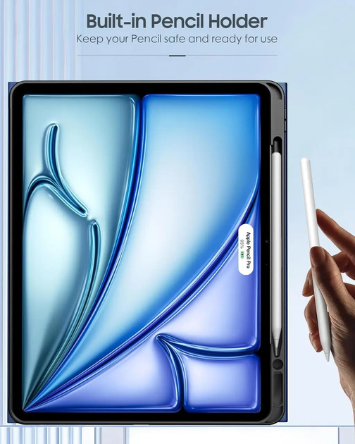 Чехол JADEMALL для iPad Pro 11 дюймов с клавиатурой (M4) 2024 - Беспроводной съемный чехол-клавиатура QWERTZ - изображение 8