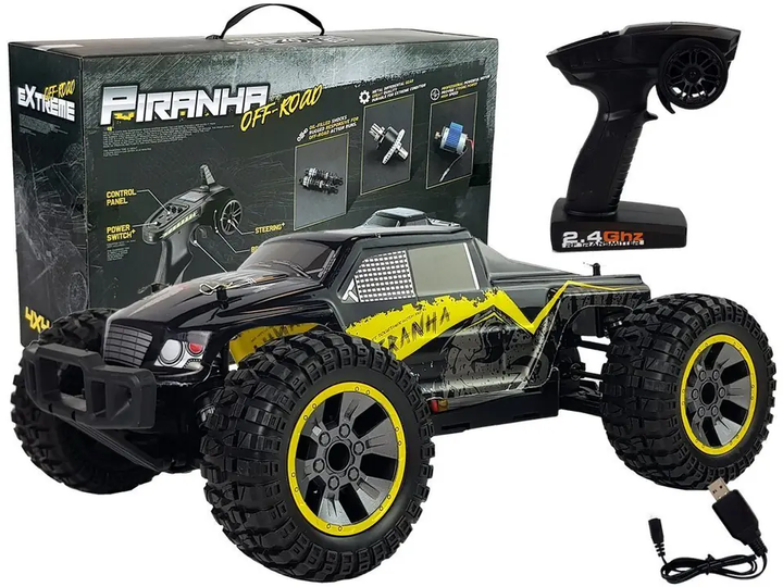Машинка на пульті RC Радіокерована машинка ENOZE 9200E 1:10 позашляховик 4WD до 40 км/год для бездоріжжя з великими колесами - Фото 2 Машинка на пульті RC Радіокерована машинка ENOZE 9200E 1:10 позашляховик 4WD до 40 км/год для бездоріжжя з великими колесами - зображення 2