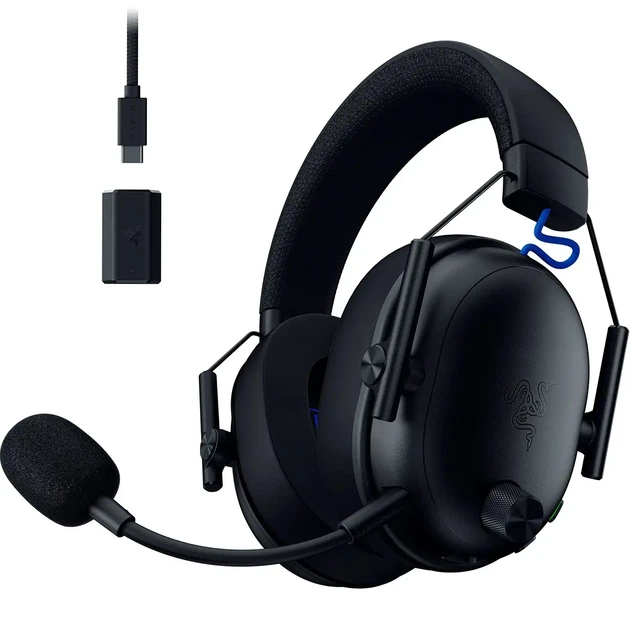 Навушники бездротові Razer Blackshark V3 для PlayStation Чорні (RZ04-05410300-R3G1) - зображення 3