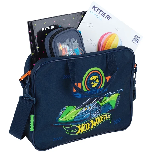Школьная текстильная сумка Kite Hot Wheels HW26-589 - изображение 5