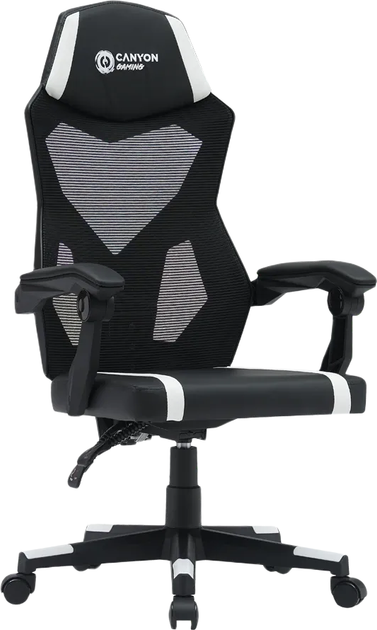 Крісло геймерське Canyon Flow MCH01 Mesh Black/White (CNE-MCH01W) - зображення 2