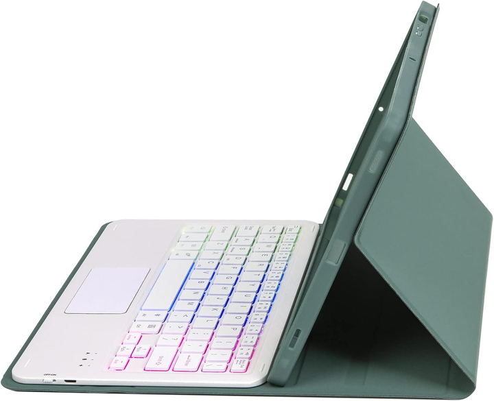 Чехол-клавиатура для ipad 11 поколения 10.9 дюймов Темно-зеленый - изображение 4