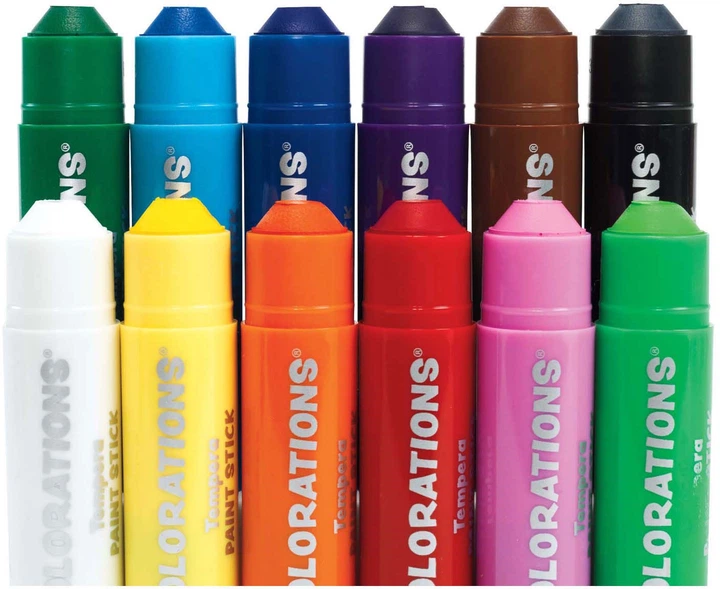 Zestaw farb w sztyfcie Colorations tempera 12 kolorów (191487027755) - obraz 2