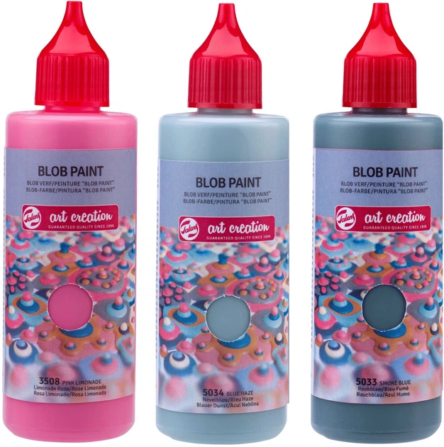Набір акрилових фарб Talens Art Creation Blob Paint Pink 3 x 80 мл (8712079499334) - зображення 3