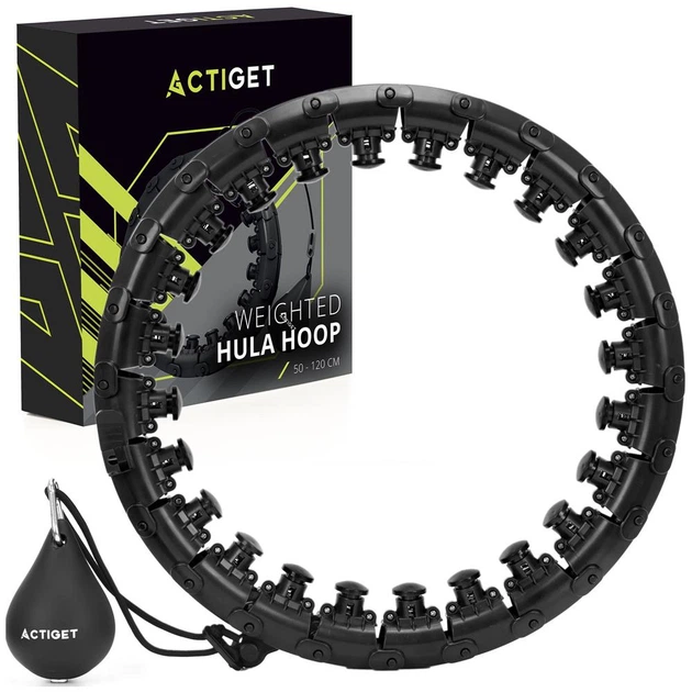 Hula-hop Actiget Z obciążeniem Czarny (5908455309585) - obraz 2