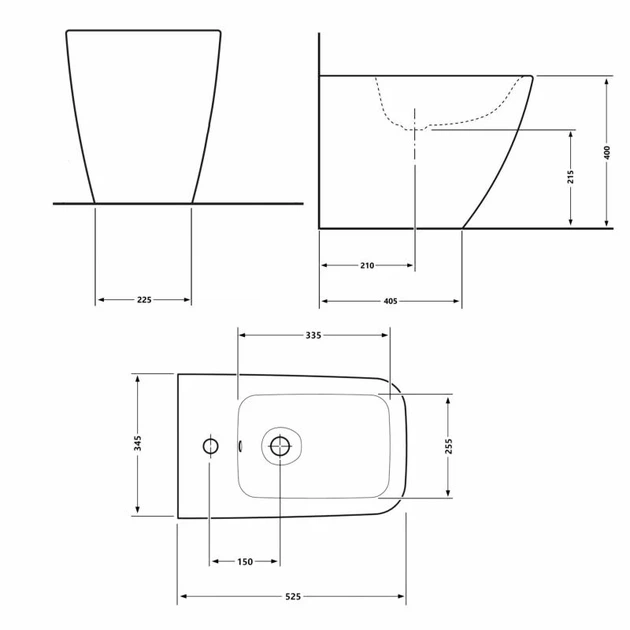 Біде підлогове Qtap Cardinal 520×345×400 мм, White QTCAR29W49031 - Фото 2 Біде підлогове Qtap Cardinal 520×345×400 мм, White QTCAR29W49031 - изображение 2
