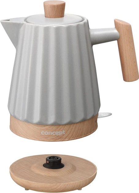 Czajnik elektryczny Concept Birdy RK0091 Jasnoszary - obraz 6