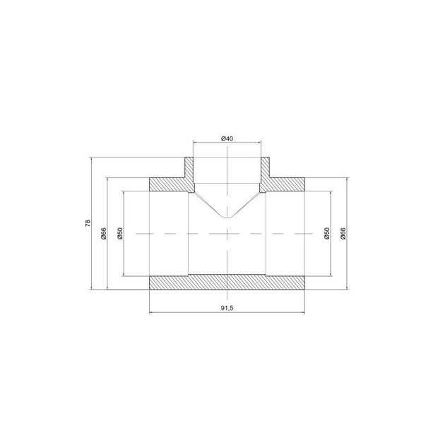 Тройник PPR Thermo Alliance 50х40х50 - Фото 2 Тройник PPR Thermo Alliance 50х40х50 - изображение 2