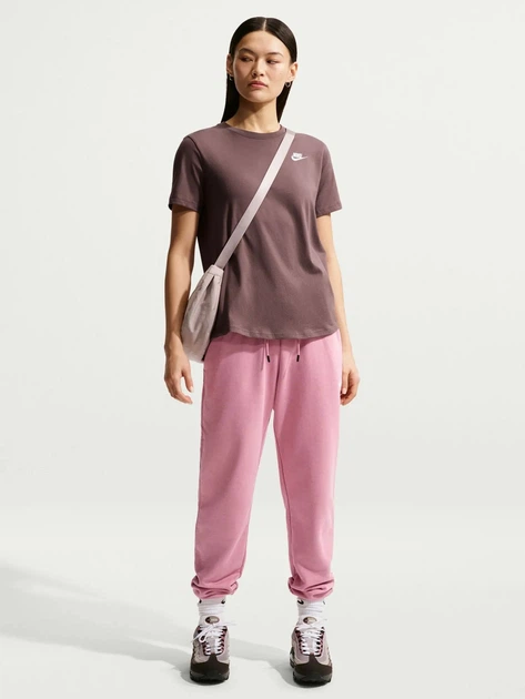 Футболка бавовняна жіноча Nike W Nsw Club Ss Tee DX7902-502 S Коричнева (198726214112) - зображення 3