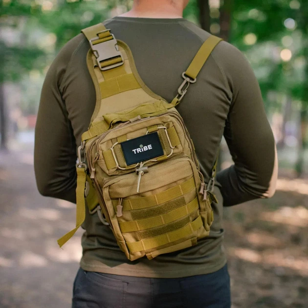 Тактична сумка через плече Tribe Sling Pack; 6,5л; Койот. Туристична сумка слінг T-IE-0003 - Фото 8 Тактична сумка через плече Tribe Sling Pack; 6,5л; Койот. Туристична сумка слінг T-IE-0003 - изображение 8