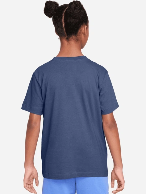 Koszulka młodzieżowa dziewczęca Nike K Nsw Tee Futura Hbr FZ5178-461 L (147-158) Niebieska (198727294120) - obraz 2