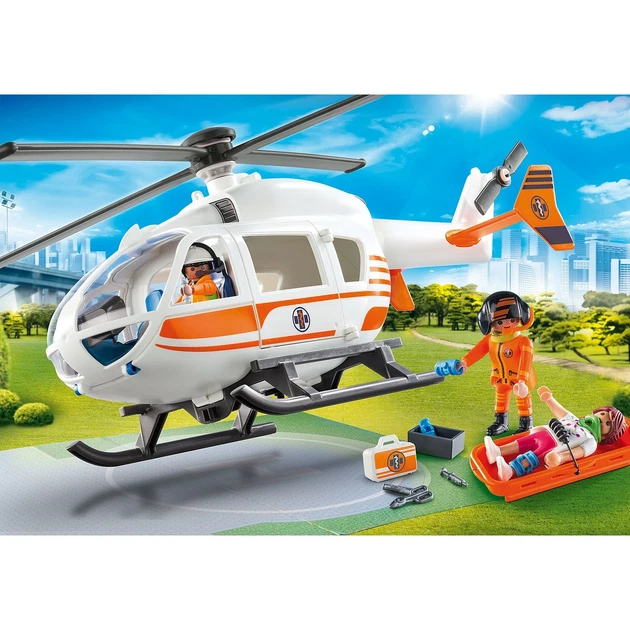 Ігровий набір конструктор Playmobil City life Рятувальний вертоліт 38 деталей Плеймобіл 70048 - зображення 2
