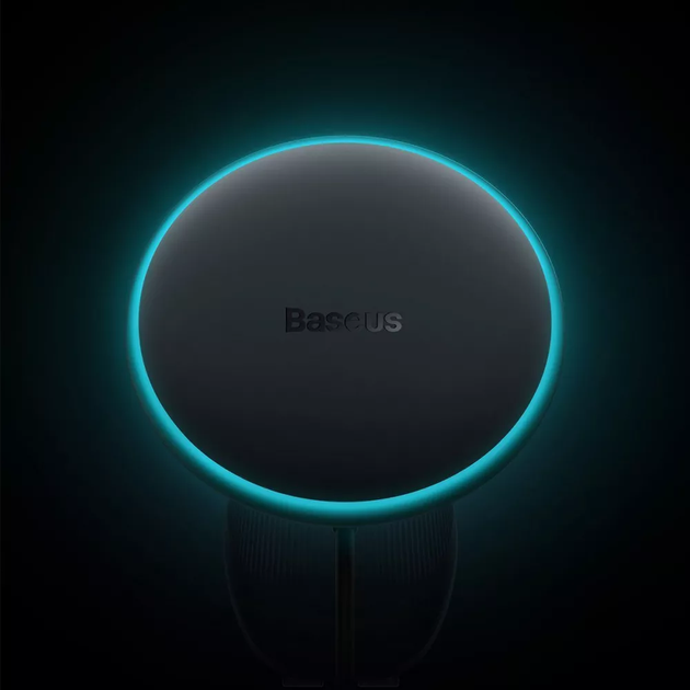 Держатель для телефона в авто Baseus CW01 15Вт беспроводная зарядка магнитный Черный - изображение 6