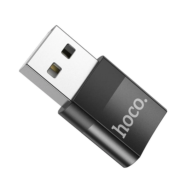 Adapter USB A To USB C — Hoco UA17 — Black (777118) - Фото 1 Adapter USB A To USB C — Hoco UA17 — Black (777118) - изображение 1