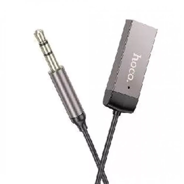Cable AUX 3.5mm to Bluetooth (1 м) - Hoco E78 - Black (785079) - Фото 1 Cable AUX 3.5mm to Bluetooth (1 м) - Hoco E78 - Black (785079) - зображення 1