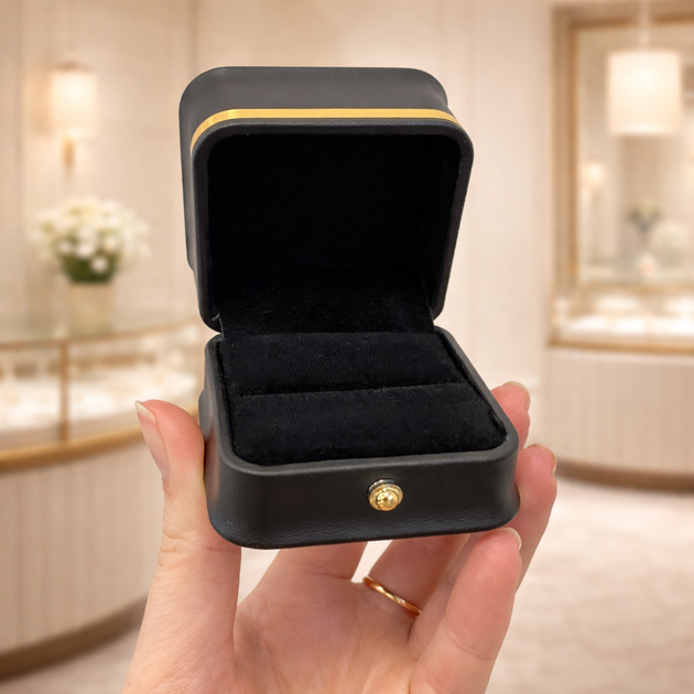 Коробка для кольца кожаная (Black) - изображение 2