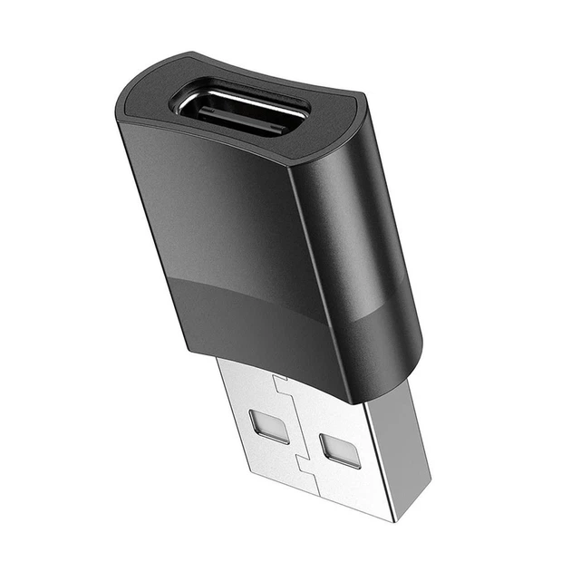 Adapter OTG USB C To USB — Hoco UA17 016 — Black (777120) - зображення 7